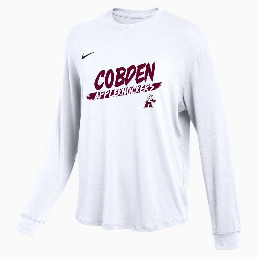 COBDEN HIGH SCHOOL APPLEKNOCKERS <span class="pdp-name-mascot">COBDEN APPLEKNOCKERS</span> Nike Women's One Relaxed Long Sleeve Top
