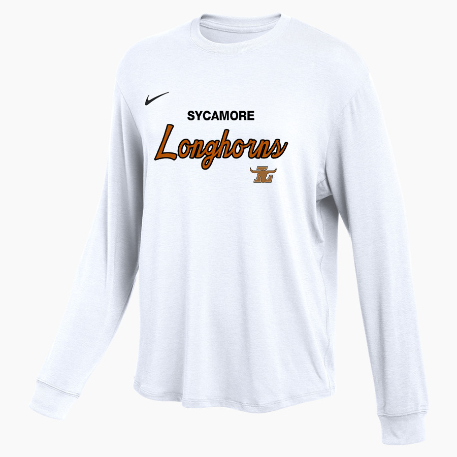 Sycamore Longhorns <span class="pdp-name-mascot">Sycamore Elementary School Longhorns</span> Nike Women's One Relaxed Long Sleeve Top