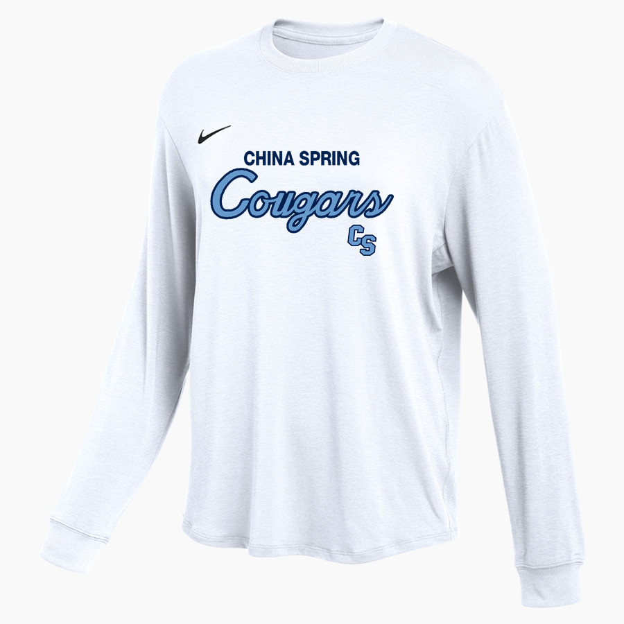 CHINA SPRING HIGH SCHOOL COUGARS Nike Women's One Relaxed Long Sleeve Top