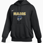 Red Lodge Rams <span class="pdp-name-mascot">Red Lodge High School Rams</span> Nike Women's Phoenix Fleece Pullover Hoodie Front Thumbnail