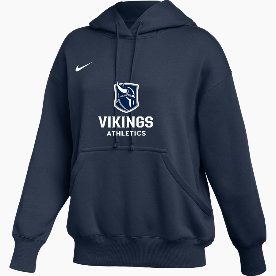Berry Vikings Nike Women's Phoenix Fleece Pullover Hoodie
