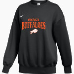 ONAGA HIGH SCHOOL BUFFALOES <span class="pdp-name-mascot">ONAGA BUFFALOES</span> Nike Women's Phoenix Fleece Oversized Pullover Crew Front Thumbnail