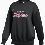 Saint Ann Dolphins Nike Women's Phoenix Fleece Pullover Crew Front Thumbnail