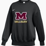 MILLBURY SR HIGH SCHOOL WOOLIES Nike Women's Phoenix Fleece Pullover Crew Front Thumbnail