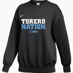 University of San Diego Toreros Nike Women's Phoenix Fleece Pullover Crew Front Thumbnail
