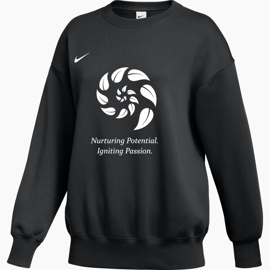 Princeton Montessori School <span class="pdp-name-mascot">Princeton Montessori Deer</span> Nike Women's Phoenix Fleece Oversized Pullover Crew