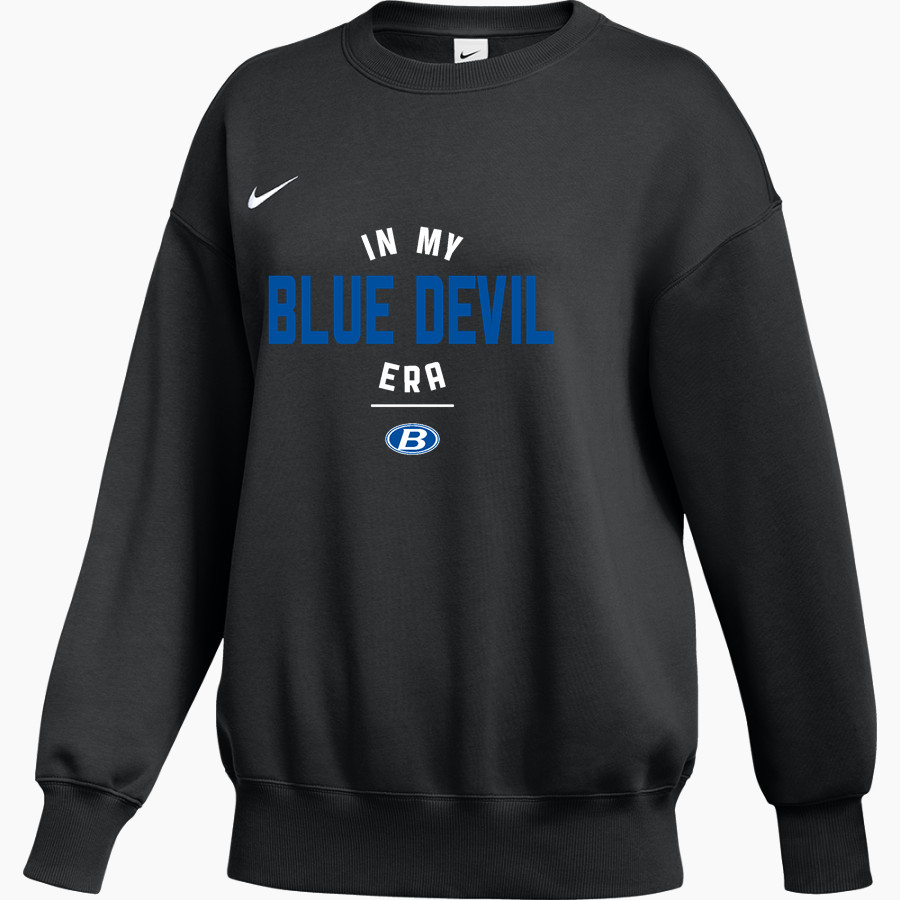 BRUNSWICK ATHLETIC FOUNDATION GO BIG BLUE <span class="pdp-name-mascot">BRUNSWICK BLUE DEVILS</span> Nike Women's Phoenix Fleece Oversized Pullover Crew