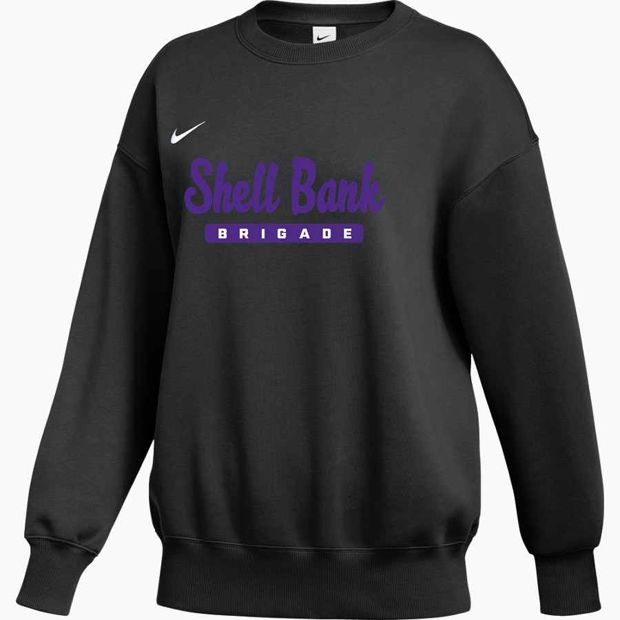 Shell Bank Brigade <span class="pdp-name-mascot">Shell Bank P771K@014 Labradors</span> Nike Women's Phoenix Fleece Oversized Pullover Crew