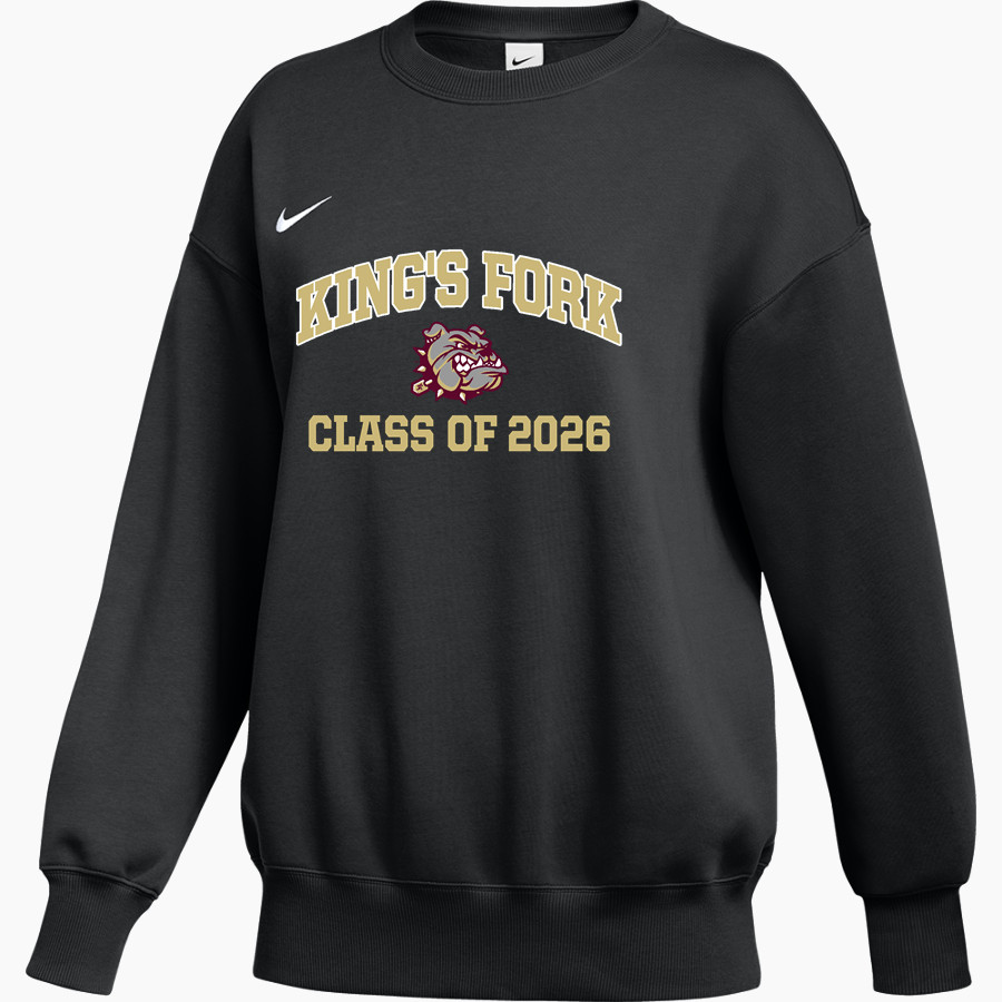 KING'S FORK HIGH SCHOOL BULLDOGS <span class="pdp-name-mascot">KINGS FORK BULLDOGS</span> Nike Women's Phoenix Fleece Oversized Pullover Crew