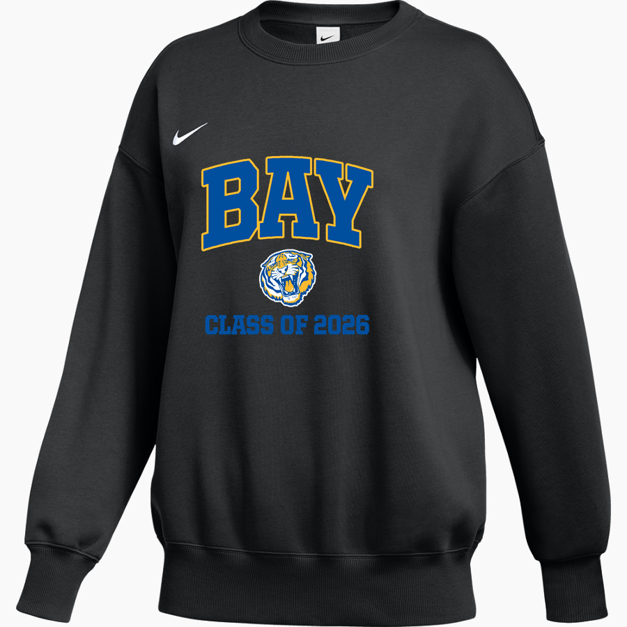 BAY HIGH SCHOOL TIGERS <span class="pdp-name-mascot">BAY TIGERS</span> Nike Women's Phoenix Fleece Pullover Crew