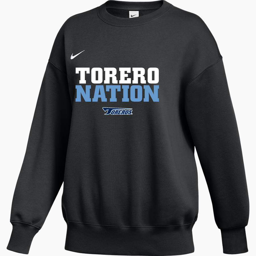 University of San Diego Toreros Nike Women's Phoenix Fleece Pullover Crew