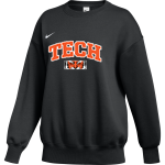 Tech High School Tigers <span class="pdp-name-mascot">Tech High School</span> Nike Women's Phoenix Fleece Oversized Pullover Crew Front Thumbnail