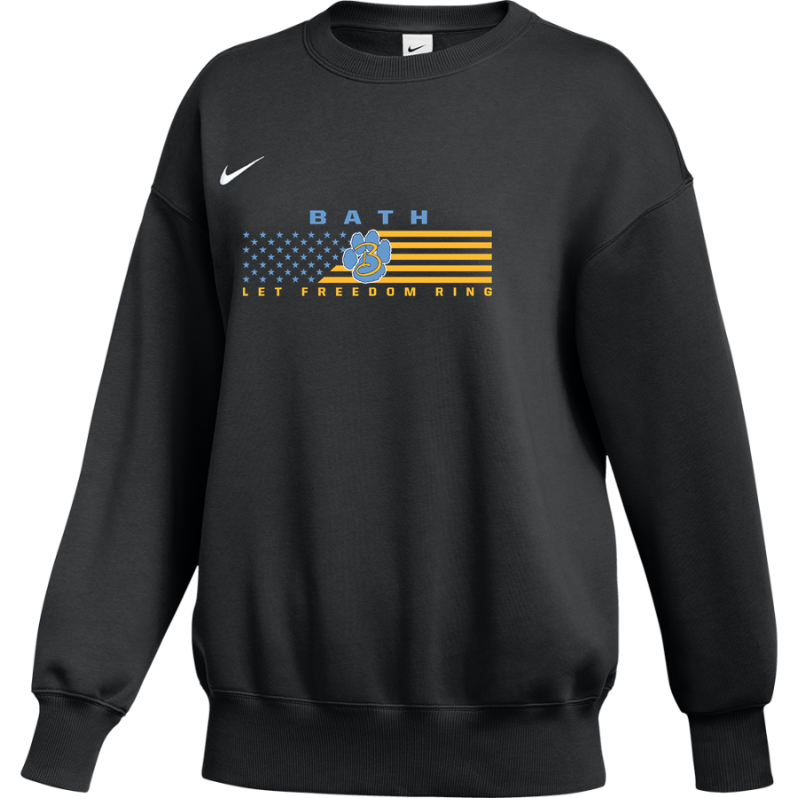 BATH HIGH SCHOOL WILDCATS <span class="pdp-name-mascot">BATH WILDCATS</span> Nike Women's Phoenix Fleece Oversized Pullover Crew