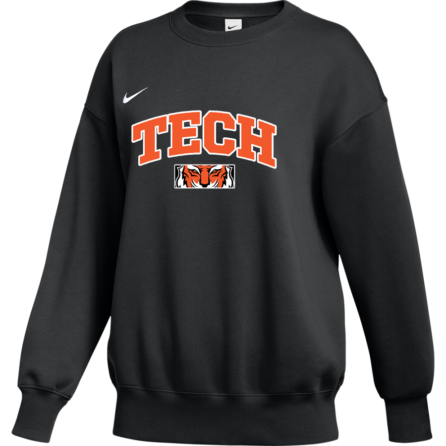 Tech High School Tigers <span class="pdp-name-mascot">Tech High School</span> Nike Women's Phoenix Fleece Oversized Pullover Crew