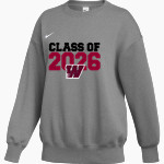 Willamette Wolverines <span class="pdp-name-mascot">Willamette Wolverines</span> Nike Women's Phoenix Fleece Pullover Crew Front Thumbnail