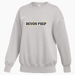 Devon Prep <span class="pdp-name-mascot">Devon Tide</span> Nike Women's Phoenix Fleece Oversized Pullover Crew Front Thumbnail