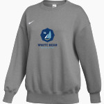 White Bear Sailing School <span class="pdp-name-mascot">White Bear Sailing School</span> Nike Women's Phoenix Fleece Pullover Crew Front Thumbnail