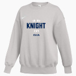 Crown of Life Knights <span class="pdp-name-mascot">Crown of Life Christian Academy Knights</span> Nike Women's Phoenix Fleece Oversized Pullover Crew Front Thumbnail