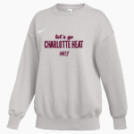 Charlotte Heat Track Club <span class="pdp-name-mascot">Charlotte Heat Track Club</span> Nike Women's Phoenix Fleece Oversized Pullover Crew Front Thumbnail