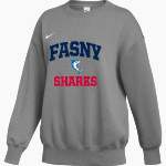 French-American School of New York - Online Store <span class="pdp-name-mascot">French-American School Sharks</span> Nike Women's Phoenix Fleece Pullover Crew Front Thumbnail