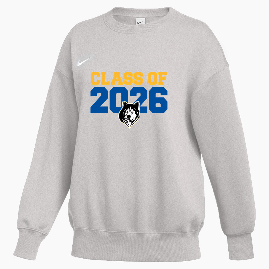 HOGARTH KINGEEKUK HIGH SCHOOL HUSKIES <span class="pdp-name-mascot">HOGARTH KINGEEKUK HUSKIES</span> Nike Women's Phoenix Fleece Oversized Pullover Crew