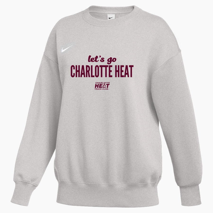 Charlotte Heat Track Club <span class="pdp-name-mascot">Charlotte Heat Track Club</span> Nike Women's Phoenix Fleece Oversized Pullover Crew