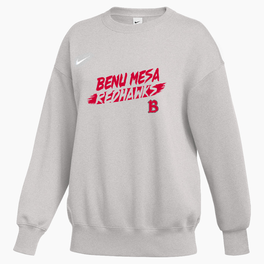 Benedictine University Mesa Redhawks <span class="pdp-name-mascot">Benedictine University Redhawks</span> Nike Women's Phoenix Fleece Oversized Pullover Crew