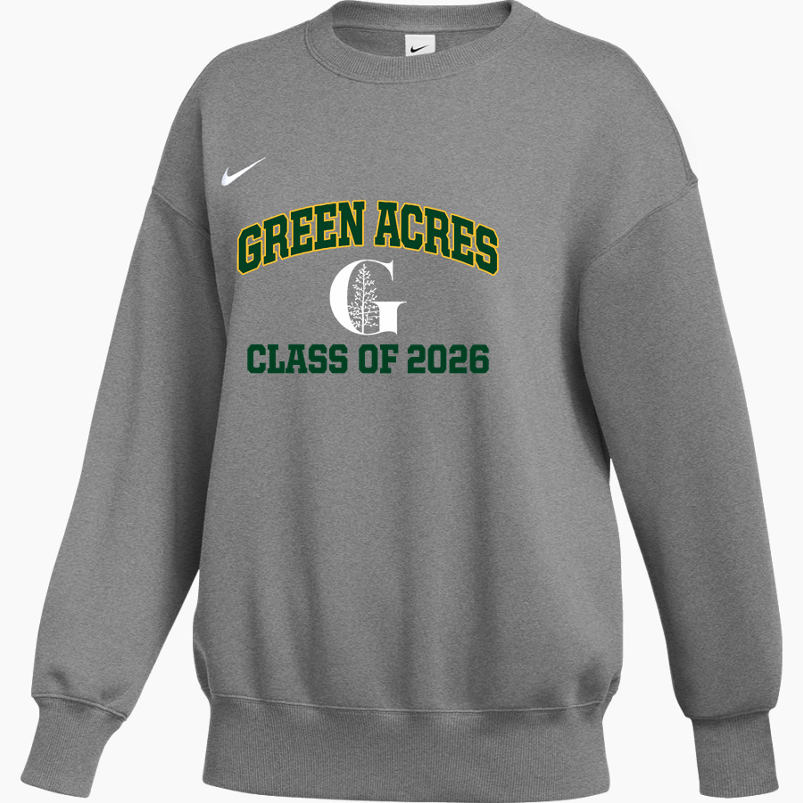 Green Acres Grizzlies <span class="pdp-name-mascot">Green Acres School Grizzlies</span> Nike Women's Phoenix Fleece Pullover Crew
