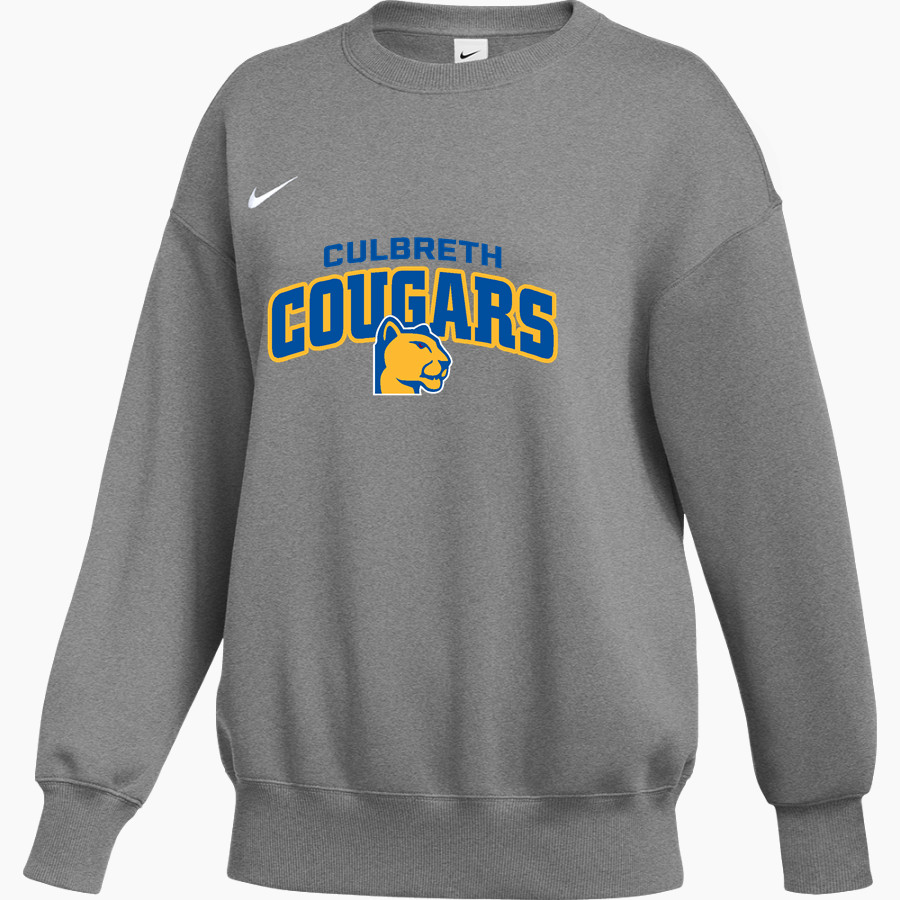 CULBRETH Cougars <span class="pdp-name-mascot">GREY CULBRETH MIDDLE SCHOOL Cougars</span> Nike Women's Phoenix Fleece Pullover Crew