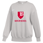Baylor School Red Raiders <span class="pdp-name-mascot">Baylor School Red Raiders</span> Nike Women's Phoenix Fleece Oversized Pullover Crew Front Thumbnail