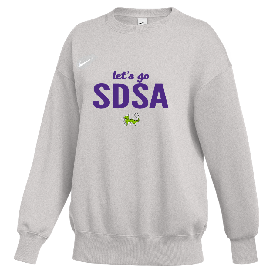 Southern Delaware School Of The Arts dragons <span class="pdp-name-mascot">SDSA Dragons</span> Nike Women's Phoenix Fleece Oversized Pullover Crew