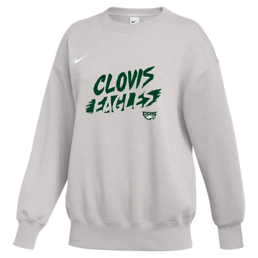 Clovis Eagles <span class="pdp-name-mascot">Clovis Community Day School Eagles</span> Nike Women's Phoenix Fleece Oversized Pullover Crew