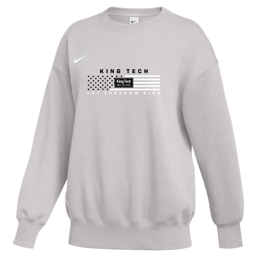 King Tech High School Online Apparel Store <span class="pdp-name-mascot">King Tech High School</span> Nike Women's Phoenix Fleece Oversized Pullover Crew