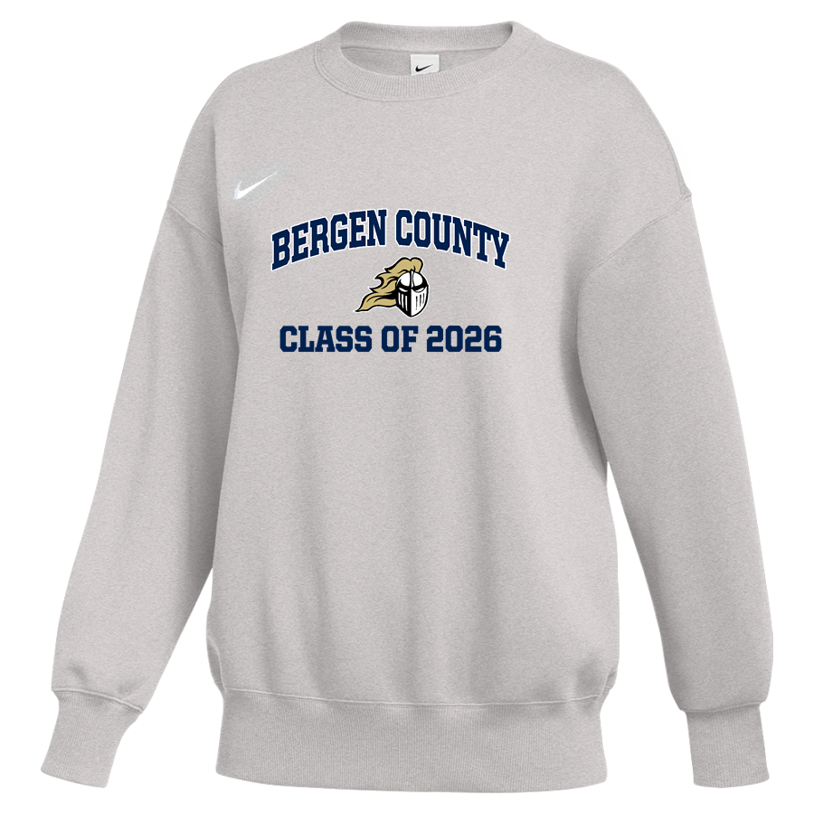 BERGEN COUNTY TECHNICAL SCHOOL KNIGHTS <span class="pdp-name-mascot">BERGEN COUNTY KNIGHTS</span> Nike Women's Phoenix Fleece Oversized Pullover Crew
