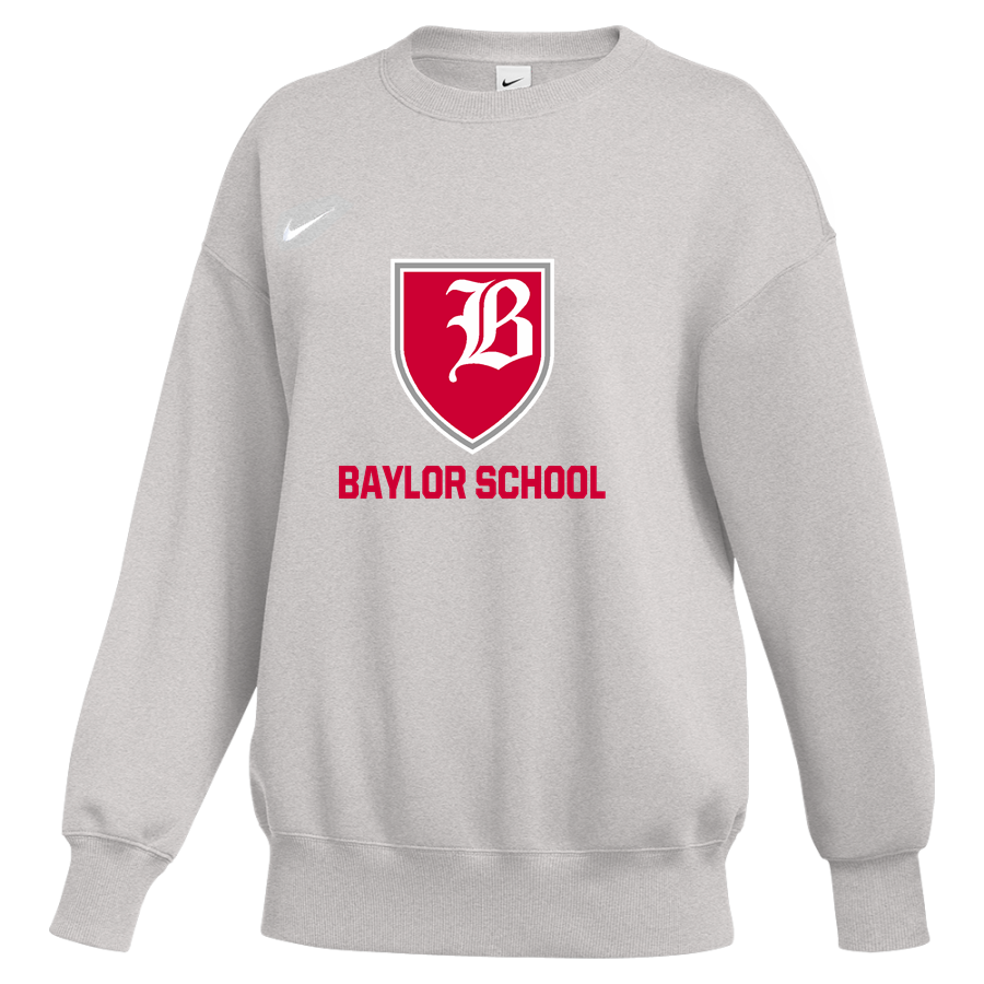 Baylor School Red Raiders <span class="pdp-name-mascot">Baylor School Red Raiders</span> Nike Women's Phoenix Fleece Oversized Pullover Crew