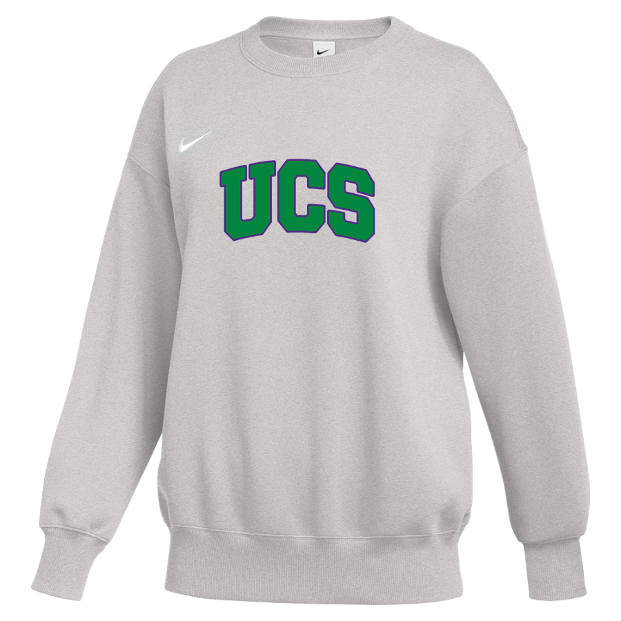 UCS Bobcats <span class="pdp-name-mascot">Underhill Central School Bobcats</span> Nike Women's Phoenix Fleece Oversized Pullover Crew