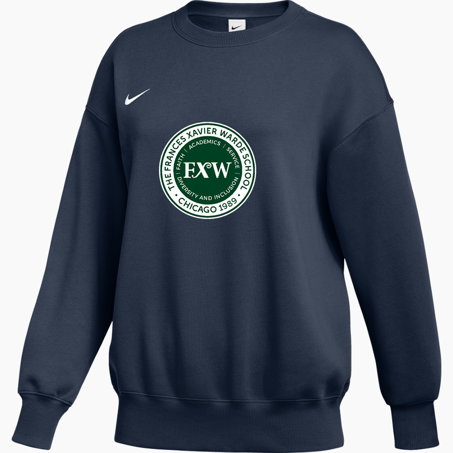 Frances Xavier Warde Jaguars <span class="pdp-name-mascot">Frances Xavier Warde School Jaguars</span> Nike Women's Phoenix Fleece Oversized Pullover Crew