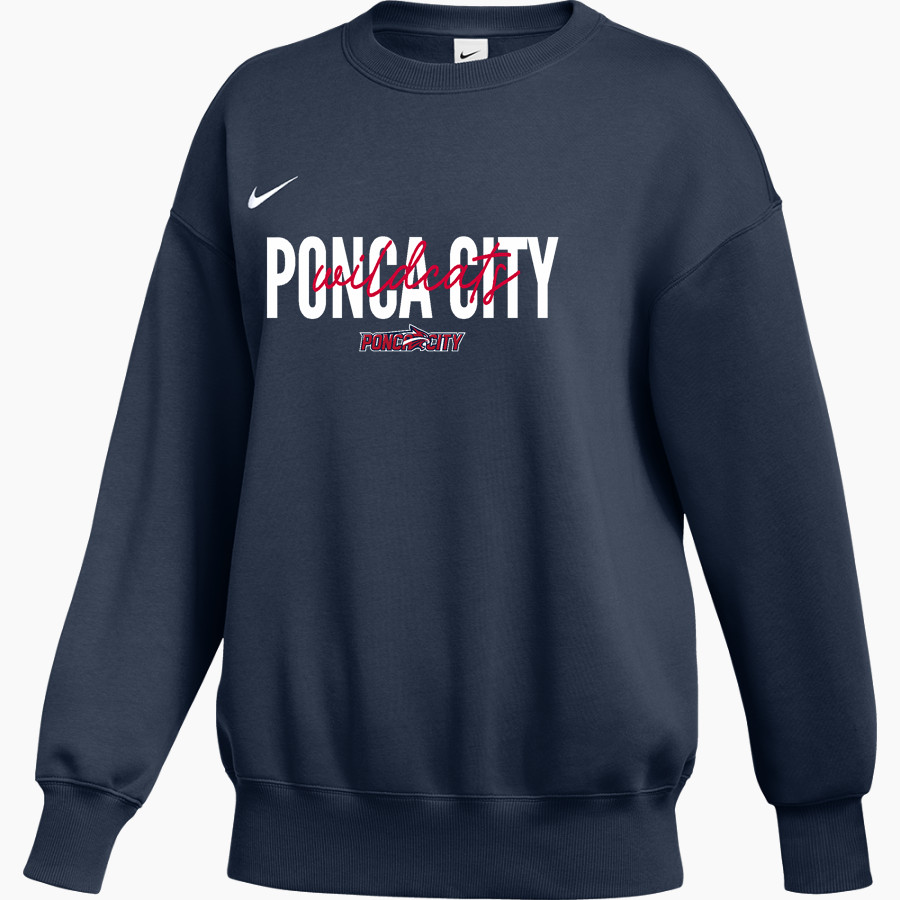 Ponca City Wildcats Nike Women's Phoenix Fleece Pullover Crew