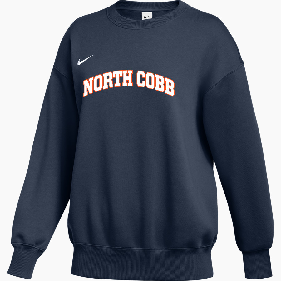 North Cobb Warriors <span class="pdp-name-mascot">North Cobb Warriors</span> Nike Women's Phoenix Fleece Oversized Pullover Crew