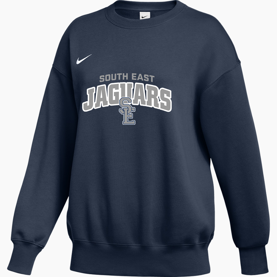 SOUTH EAST HIGH SCHOOL JAGUARS <span class="pdp-name-mascot">SOUTH EAST JAGUARS</span> Nike Women's Phoenix Fleece Oversized Pullover Crew