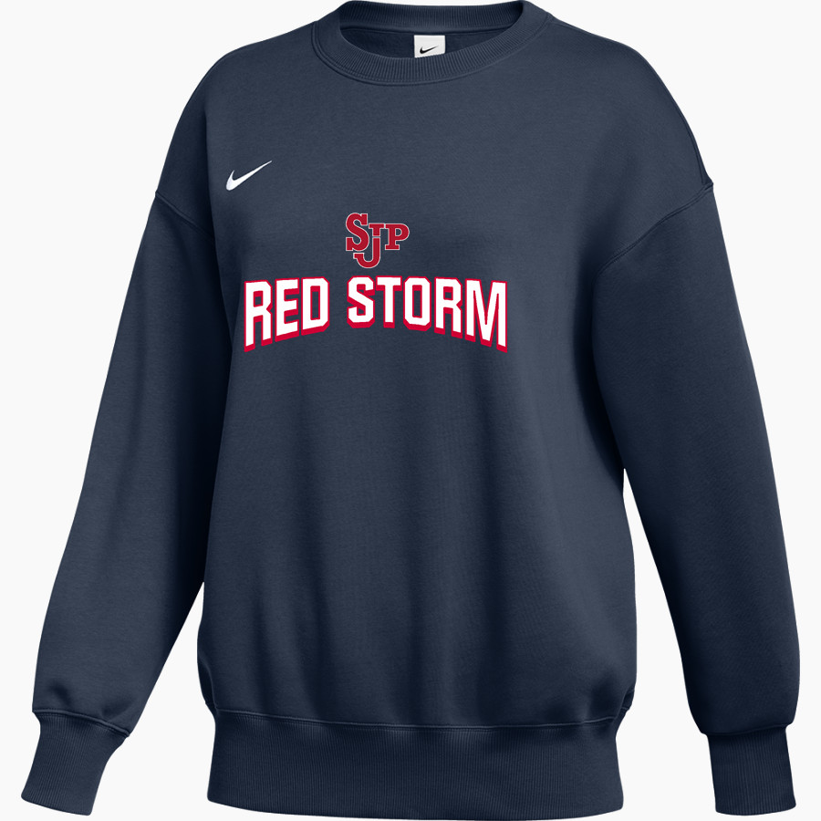 St. John's Prep Red Storm Nike Women's Phoenix Fleece Pullover Crew