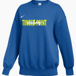 Timber Point Wolves <span class="pdp-name-mascot">Timber Point Wolves</span> Nike Women's Phoenix Fleece Oversized Pullover Crew Front Thumbnail