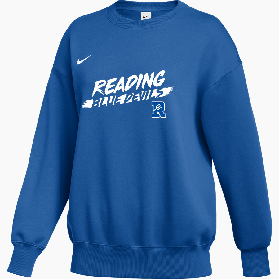 READING SENIOR HIGH SCHOOL BLUE DEVILS <span class="pdp-name-mascot">READING BLUE DEVILS</span> Nike Women's Phoenix Fleece Oversized Pullover Crew