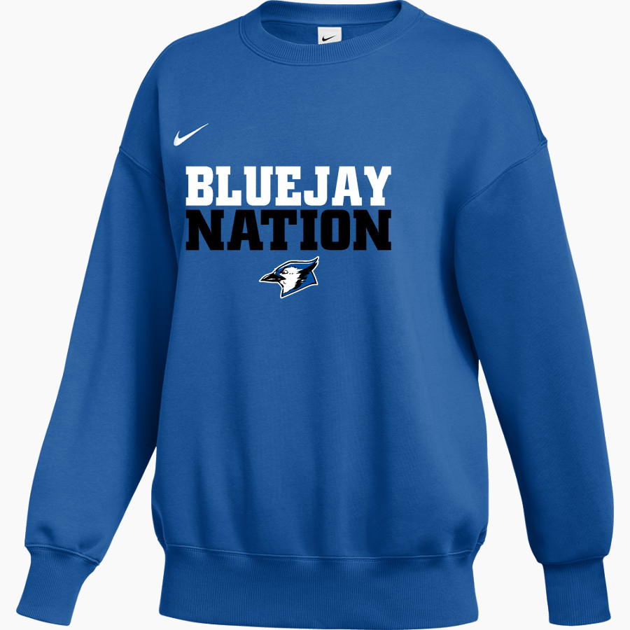 JEFFERSON HIGH SCHOOL BLUEJAYS <span class="pdp-name-mascot">JEFFERSON BLUEJAYS</span> Nike Women's Phoenix Fleece Pullover Crew