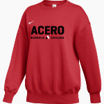 Acero Schools Chicago Nike Women's Phoenix Fleece Pullover Crew Front Thumbnail