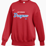 Jefferson Dragons <span class="pdp-name-mascot">Jefferson Dragons</span> Nike Women's Phoenix Fleece Pullover Crew Front Thumbnail