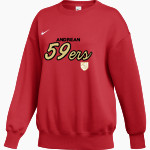 Andrean 59ers Nike Women's Phoenix Fleece Pullover Crew Front Thumbnail