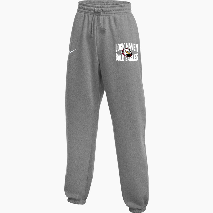 Lock Haven Bald Eagles Nike Women's Phoenix Fleece High-Rise Pant