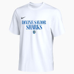 Divine Savior Academy Sharks Nike Men's Team Primary Short Sleeve Tee Front Thumbnail