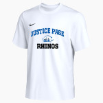 Justice Page Rhinos Nike Men's Team Primary Short Sleeve Tee Front Thumbnail